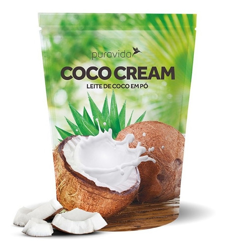 Coco Cream Leite Coco Pó - Vegano S/glúten - Pura Vida 250g