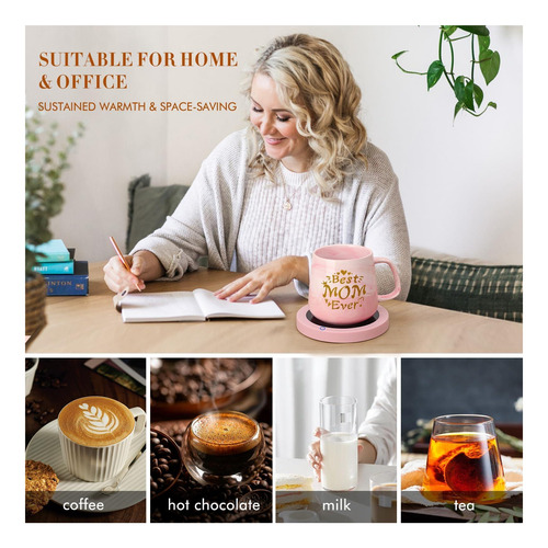 2024 Regalos Para Mamá Navidad, Taza De Café Coffee Warmer Y