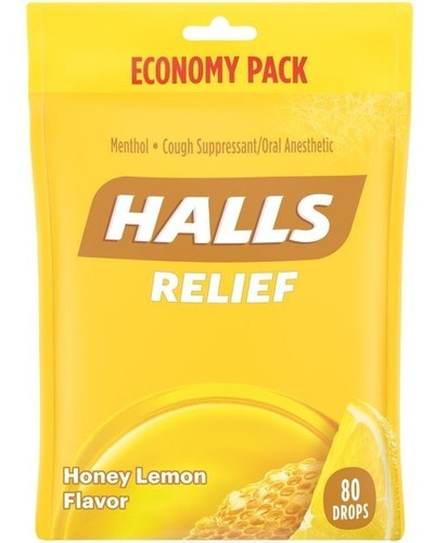 Halls Relief Honey Sabor Miel Con Limon 80pack Impot