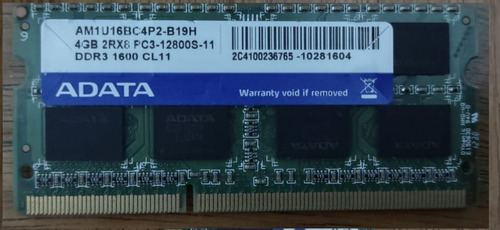 Memoria Ram 4 Gb Pc3 2rx8 1600