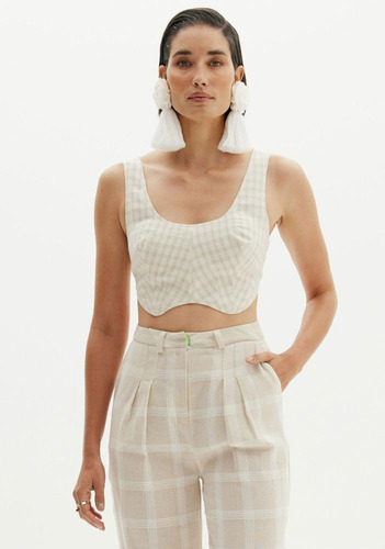 Top Com Amarração Cropped Amarante