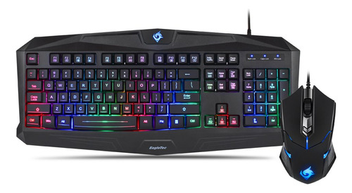 Eagletec K005 Ba Teclado Gaming Mouse Combo Rgb Led Para