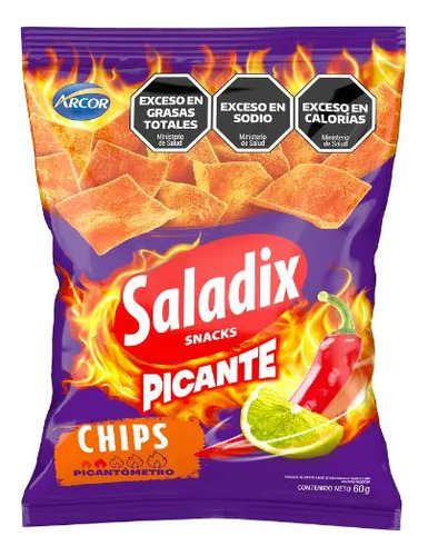 Saladix Picante Chips X60g - Arcor Oficial