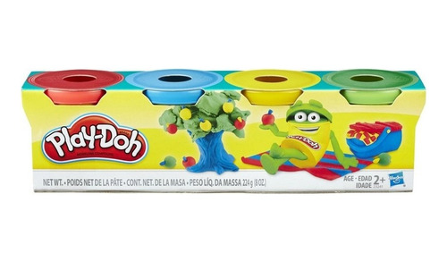 Play Doh 4 Pack De 224gr, Colores Surtidos 