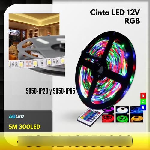 Cinta Led Rgb 5m 12v 300led 5050