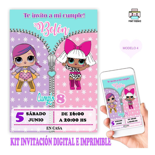 Tarjeta Invitación Digital Personalizada Whatsapp Lol M3