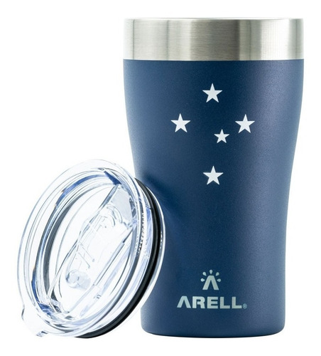 Copo Térmico Inox Time Cruzeiro - Arell Cor Azul