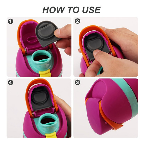 Tapón De Repuesto Crystally-4 Piezas Para Freesip 24 Oz 32 O