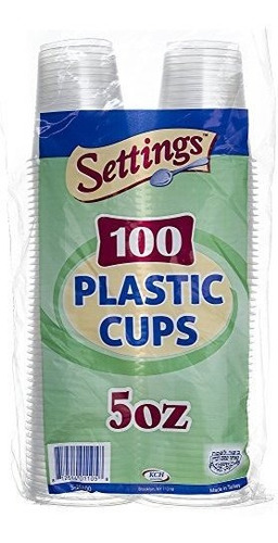 Borrar Los Valores De Plástico Desechable Copas, 5 Oz, 100 C