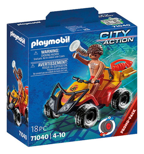 Playmobil 71040 City Action Cuatriciclo De Rescate + Piloto