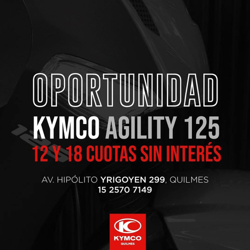 Imagen 8 de 25 de Agility125 2023 Scooter Kymco-kawasaki Quilmes-entrega Inmed