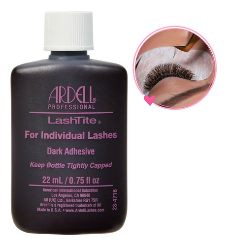 Adesivo escuro Ardell Lashtite Lash para cílios 22 ml cor preta