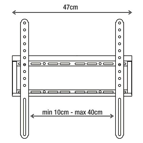 Imagen 3 de 6 de Soporte Dfg Fijo Tv Led Lcd 32 40 42 43 48 49 50 55