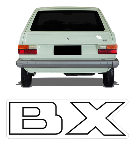 Adesivo Gol Quadrado Bx 1980/1986 Emblema Preto Volkswagen