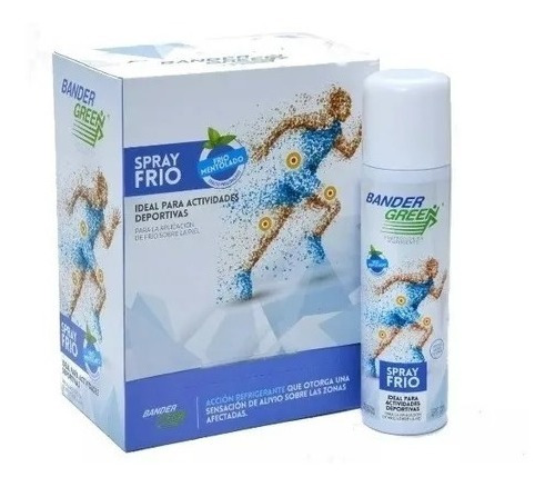 Spray Frio Para Golpes Lesiones 240 Ml Bander Green Pack X5