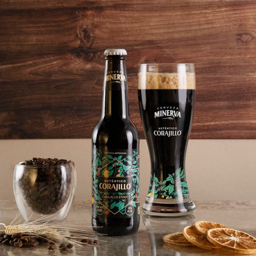 Cerveza Minerva Corajillo Stout Malta Naranja Vainilla 1pza