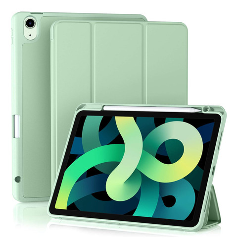Funda Para iPad Air 4 Akkerds Soporte Lápiz Rígido Verde Mat