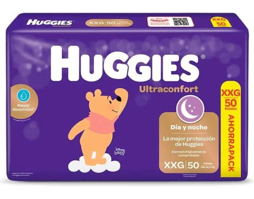 Pañales Huggies Ultraconfort Ahorropack Violeta Talle Xxgx50