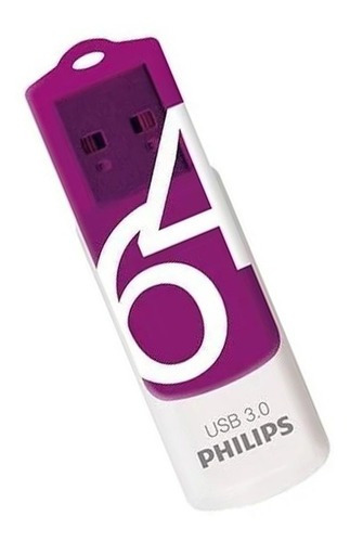 Pendrive Philips Vivid 64gb Usb 3.0 Flash Drive Color Blanco