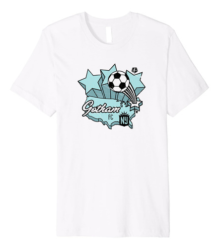 Nj/ny Gotham Fc: Vintage Map - Nwsl Soccer Premium Camiseta,