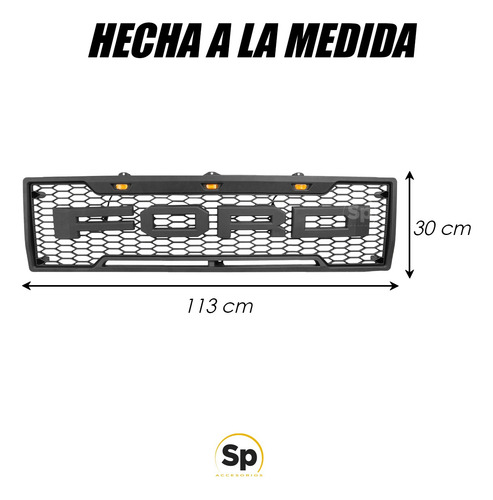 Parrilla Tipo Raptor Ford Lobo F150 1980-86 Con Led