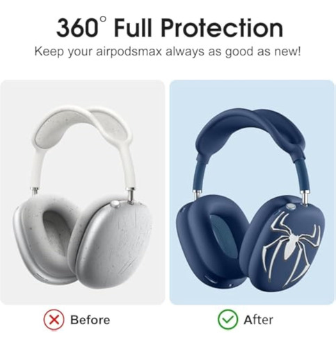 3 En 1 Para AirPods Max 1/2 Elegante Estuche De Silicona