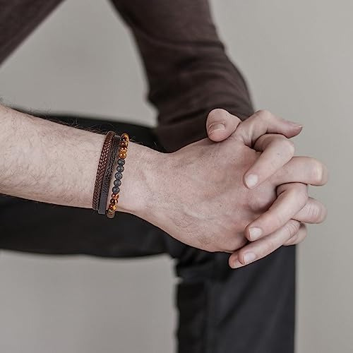 Ojo De Tigre Pulsera Para Hombre Regalos, Pulseras De Roca