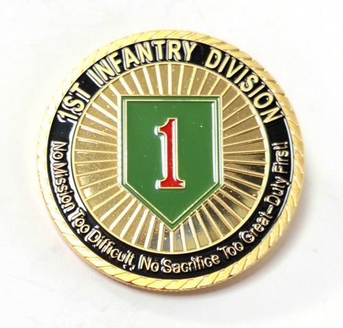 Moneda Militar, 1 División De Infantería Us Army. 