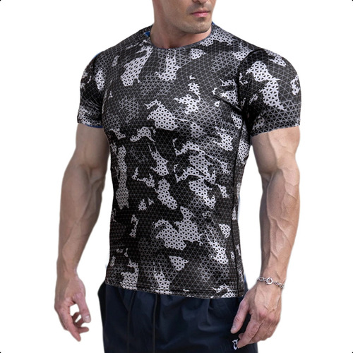 Playera Deportiva Casual Elástica Slim Fit Playeras Licra