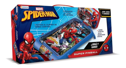 Imagen 3 de 4 de Pinball Spiderman Led Arcade Luz Sonido Avengers Juguete