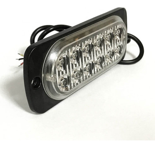 Baliza Led Ambar 12w 2 Lineas 6led 12v 24v