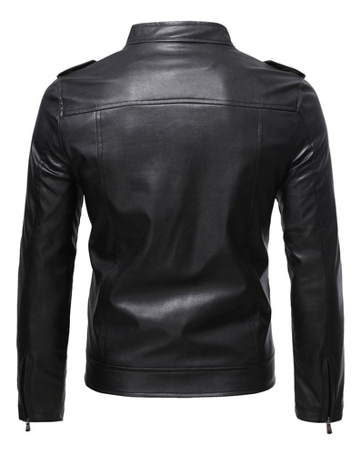 B Men Coats Leather Plus, Forro Polar Para Moto, Piel Cálida