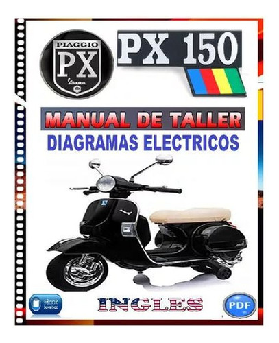 Vespa Piaggio Scooter Px150 Manual Taller Reparación Eléct