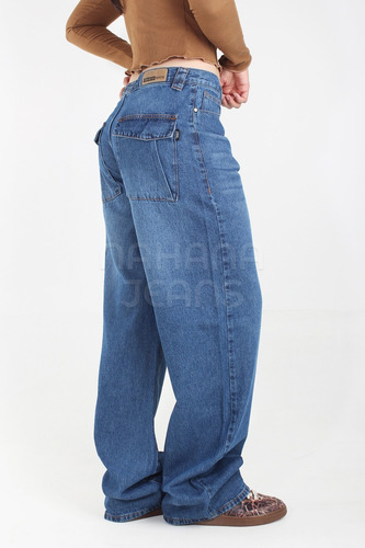 Pantalon Baggy Nahana Bio Stone Rigido Con Bigotes