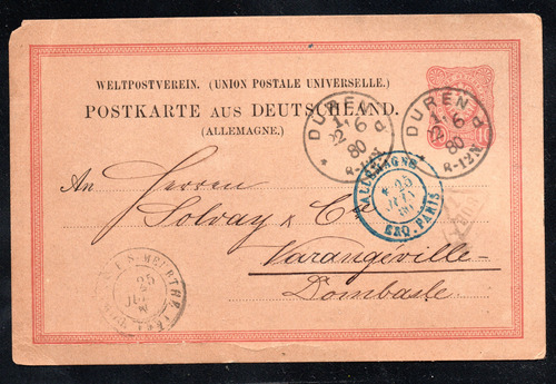 Alemania, Poskarte, Reich, Historia Postal, 1880 (ge-06)