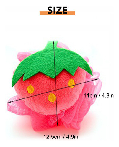 Cepillo For Puf Con Forma De Fruta, Esponja Exfoliante Y Li