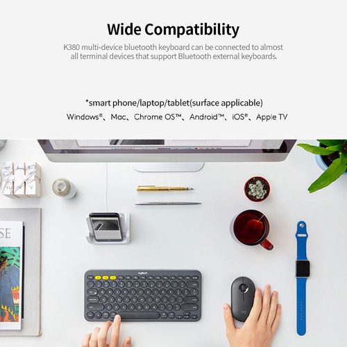 Teclado Inalámbrico Bluetooth 3.0 Logitech K380 Interruptor
