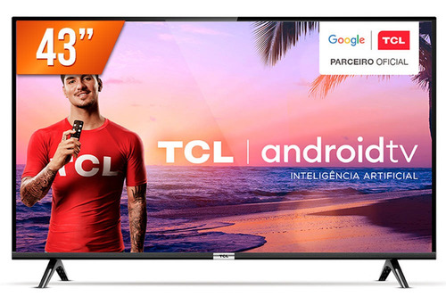 Imagem 1 de 4 de Smart Tv Led 43'' Full Hd Tcl 43s6500s 2 Hdmi 1 Usb Wi-fi