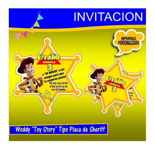 Invitaciones Toy Story Diseños Unicos Y Personalizados!!!