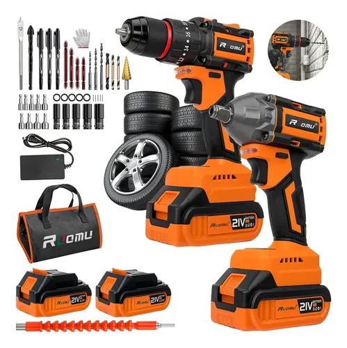 JOKERD　ExtremeFreedom Kit 2 Furadeira Parafusadeira Chave De Impacto Brushless 21v
