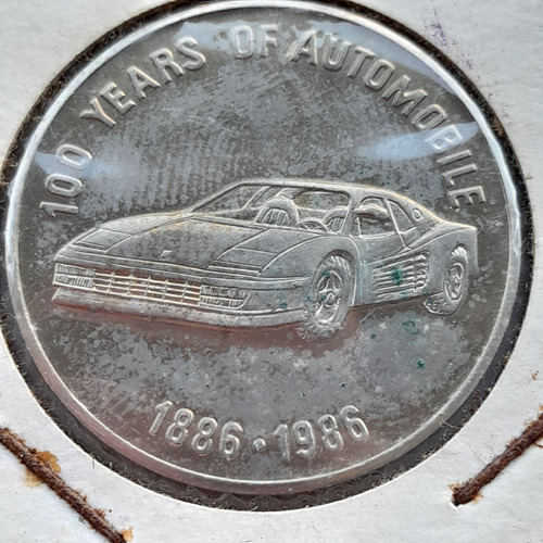 Moneda 50 Afghanis - 100 Years Of Automobile 1986 - #vrig