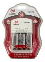 Comprar 4 Pilhas Mox Recarregáv Aaa + Carregador Aau002Faaau002F9v Auto Stop