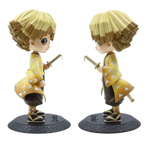 Imagen 3 de 8 de Qposket Zenitsu Agatsuma Figura Kimetsu No Yaiba Version B