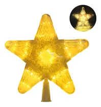 Comprar Estrella Punta De Árbol Navideña Decoración Luz Navideña