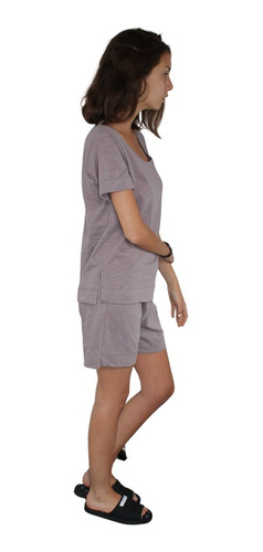Imagen 4 de 6 de Pijama Mujer Verano Conjunto Short Remera Manga Corta Irene