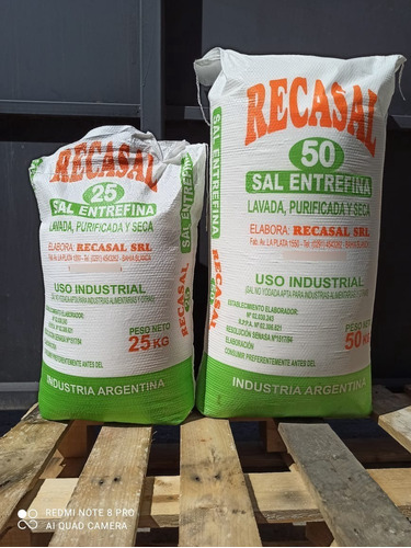 Sal Entrefina Seca Marca Recasal X 25kg