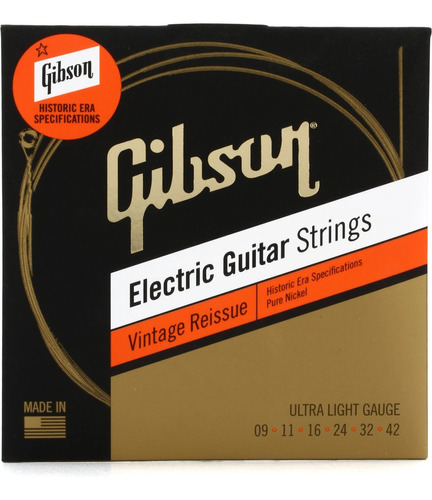 Encordado Guitarra Eléctrica Gibson Hvr9 009-042 - Plus