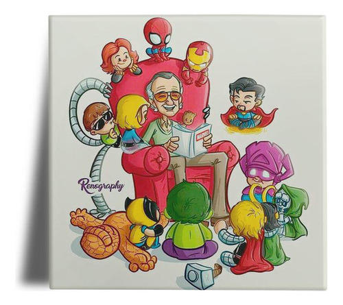 Quadro Em Porcelana Personalizado Stan Lee