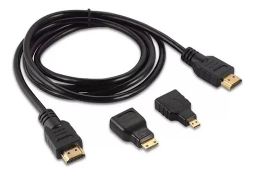 Cabo Hdmi 3 Em 1 Adaptador Micro Mini Cabo Hdmi