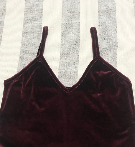 Top De Plush Terciopelo Zara Talle M
